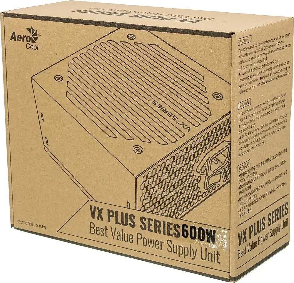 картинка Блок питания AeroCool VX PLUS 600W от магазина Одежда+