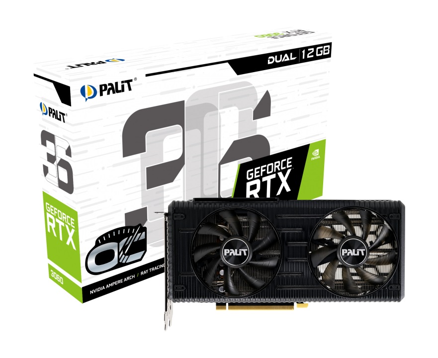 картинка Видеокарта Palit GeForce RTX 3060 Dual OC (LHR) от магазина Одежда+